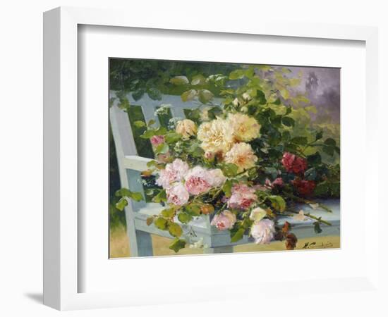 Romantic Roses-Eugene Henri Cauchois-Framed Giclee Print