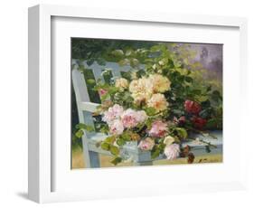 Romantic Roses-Eugene Henri Cauchois-Framed Giclee Print