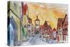 Romantic Rothenburg Tauber Germany Frankonia Sunset-Markus Bleichner-Stretched Canvas