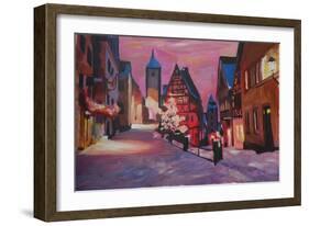 Romantic Rothenburg Tauber Germany Winter Dream La-Markus Bleichner-Framed Art Print
