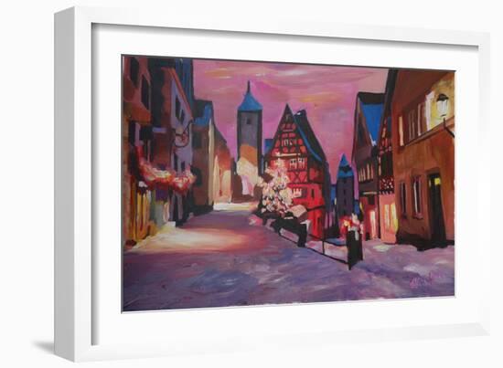 Romantic Rothenburg Tauber Germany Winter Dream La-Markus Bleichner-Framed Art Print