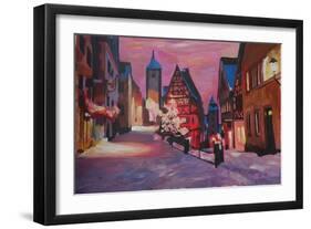 Romantic Rothenburg Tauber Germany Winter Dream La-Markus Bleichner-Framed Premium Giclee Print