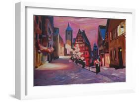 Romantic Rothenburg Tauber Germany Winter Dream La-Markus Bleichner-Framed Premium Giclee Print