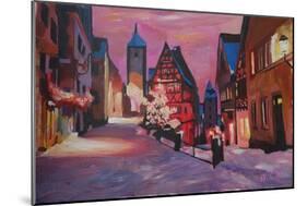 Romantic Rothenburg Tauber Germany Winter Dream La-Markus Bleichner-Mounted Premium Giclee Print