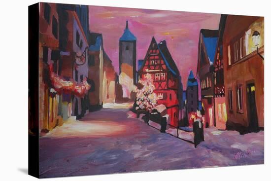 Romantic Rothenburg Tauber Germany Winter Dream La-Markus Bleichner-Stretched Canvas