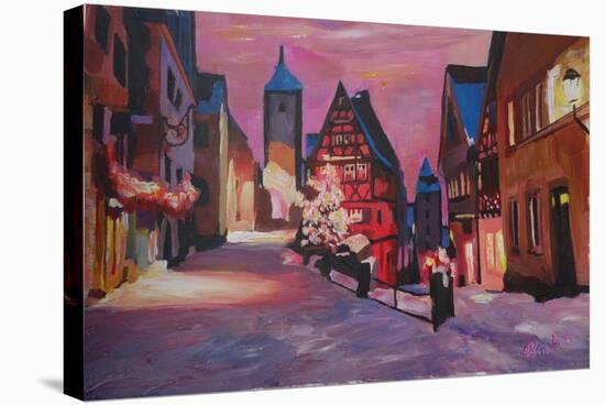 Romantic Rothenburg Tauber Germany Winter Dream La-Markus Bleichner-Stretched Canvas