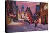 Romantic Rothenburg Tauber Germany Winter Dream La-Markus Bleichner-Stretched Canvas