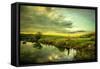 Romantic Rural Scene in England-Mark Gemmell-Framed Stretched Canvas