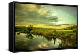 Romantic Rural Scene in England-Mark Gemmell-Framed Stretched Canvas