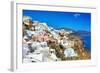 Romantic Santorini, View of Oia Town-Maugli-l-Framed Photographic Print