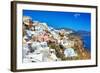 Romantic Santorini, View of Oia Town-Maugli-l-Framed Photographic Print