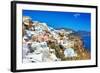 Romantic Santorini, View of Oia Town-Maugli-l-Framed Photographic Print