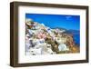 Romantic Santorini, View of Oia Town-Maugli-l-Framed Photographic Print