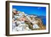 Romantic Santorini, View of Oia Town-Maugli-l-Framed Photographic Print