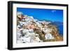 Romantic Santorini, View of Oia Town-Maugli-l-Framed Photographic Print