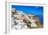 Romantic Santorini, View of Oia Town-Maugli-l-Framed Photographic Print