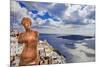 Romantic Santorini - View with Venus and Volcano-Maugli-l-Mounted Photographic Print