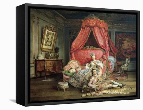 Romantic Scene, 1887-Ignacio De Leon Y Escosura-Framed Stretched Canvas