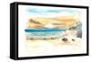 Romantic secluded Mustique Caribbean Beach-M. Bleichner-Framed Stretched Canvas