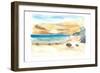 Romantic secluded Mustique Caribbean Beach-M. Bleichner-Framed Art Print