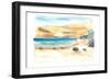 Romantic secluded Mustique Caribbean Beach-M. Bleichner-Framed Art Print