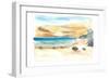 Romantic secluded Mustique Caribbean Beach-M. Bleichner-Framed Art Print