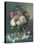 Romantic Still Life of Roses in a Vase-M. Haughton-Stretched Canvas