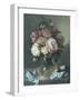 Romantic Still Life of Roses in a Vase-M. Haughton-Framed Giclee Print