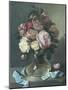 Romantic Still Life of Roses in a Vase-M. Haughton-Mounted Giclee Print