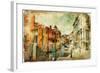 Romantic Venice - Artwork In Painting Style-Maugli-l-Framed Art Print