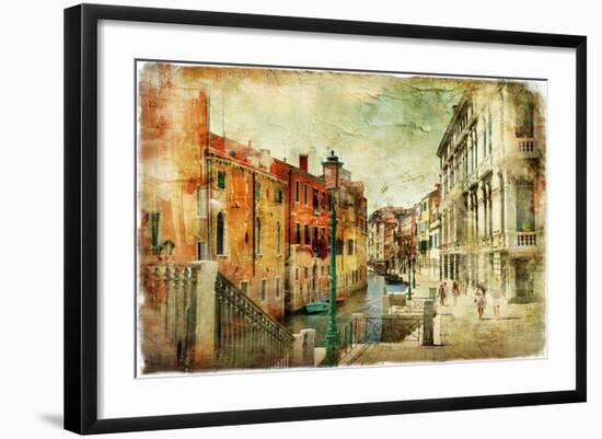 Romantic Venice - Artwork In Painting Style-Maugli-l-Framed Art Print