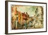 Romantic Venice - Artwork In Painting Style-Maugli-l-Framed Art Print