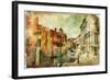 Romantic Venice - Artwork In Painting Style-Maugli-l-Framed Art Print