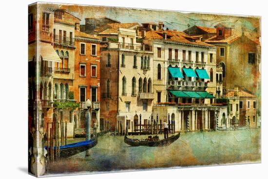 Romantic Venice - Artwork In Painting Style-Maugli-l-Stretched Canvas