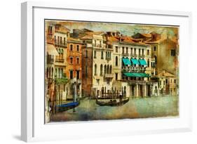 Romantic Venice - Artwork In Painting Style-Maugli-l-Framed Art Print