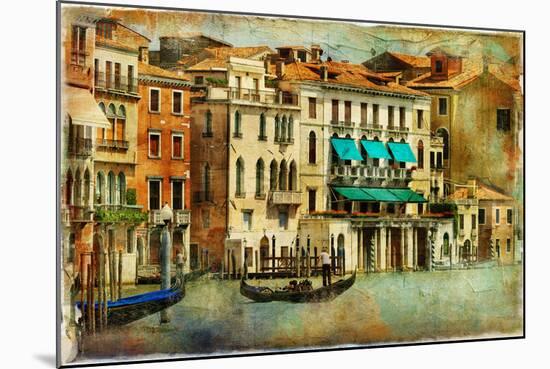 Romantic Venice - Artwork In Painting Style-Maugli-l-Mounted Art Print