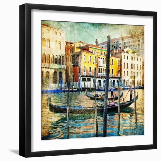 Romantic Venice - Artwork In Painting Style-Maugli-l-Framed Art Print