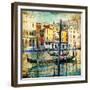 Romantic Venice - Artwork In Painting Style-Maugli-l-Framed Premium Giclee Print