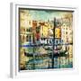 Romantic Venice - Artwork In Painting Style-Maugli-l-Framed Premium Giclee Print