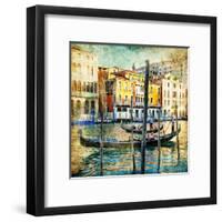 Romantic Venice - Artwork In Painting Style-Maugli-l-Framed Art Print