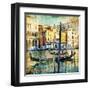 Romantic Venice - Artwork In Painting Style-Maugli-l-Framed Art Print