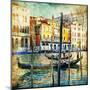 Romantic Venice - Artwork In Painting Style-Maugli-l-Mounted Art Print