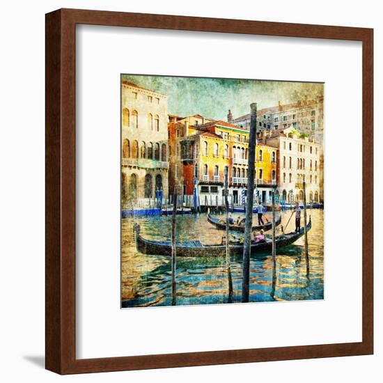 Romantic Venice - Artwork In Painting Style-Maugli-l-Framed Art Print