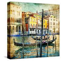 Romantic Venice - Artwork In Painting Style-Maugli-l-Stretched Canvas