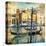 Romantic Venice - Artwork In Painting Style-Maugli-l-Stretched Canvas