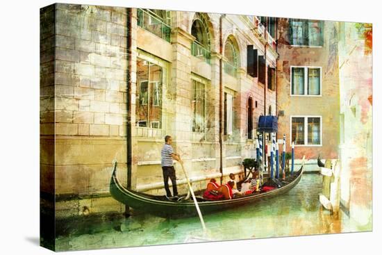 Romantic Venice- Artwork In Painting Style-Maugli-l-Stretched Canvas