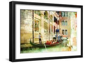 Romantic Venice- Artwork In Painting Style-Maugli-l-Framed Art Print