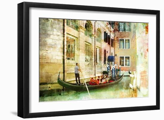 Romantic Venice- Artwork In Painting Style-Maugli-l-Framed Art Print
