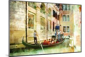 Romantic Venice- Artwork In Painting Style-Maugli-l-Mounted Art Print