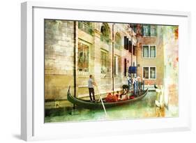 Romantic Venice- Artwork In Painting Style-Maugli-l-Framed Art Print